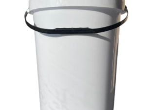 25L White Bucket With Handle + Lid