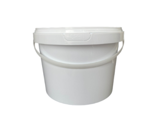 2L Bucket With Handle + Lid (White)