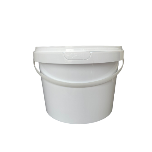 2L Bucket With Handle + Lid (White)