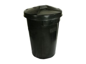 85L Dustbin with Lid Black