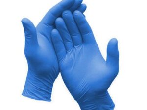 Blue Nitrile Gloves <br> (Box of 100)