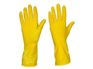 Rubber Yellow Household Gloves