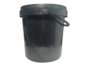 20L Black Bucket With Handle + Lid
