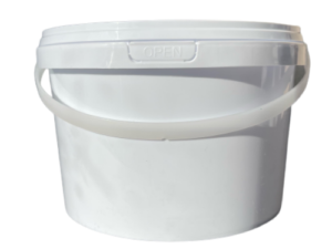 5L Bucket With Handle + Lid (White)