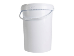 20L White Bucket With Handle + Lid