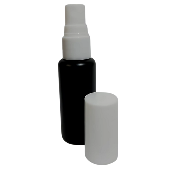 30ml HDPE Bottle with Mist Spray Black - White